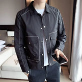 Threebooy Men's Jackets Spring Autumn New In Trendy Clothing Fashion Male Coats Y2k Harajuku Aesthetic Luxury Designer Casual Vintage